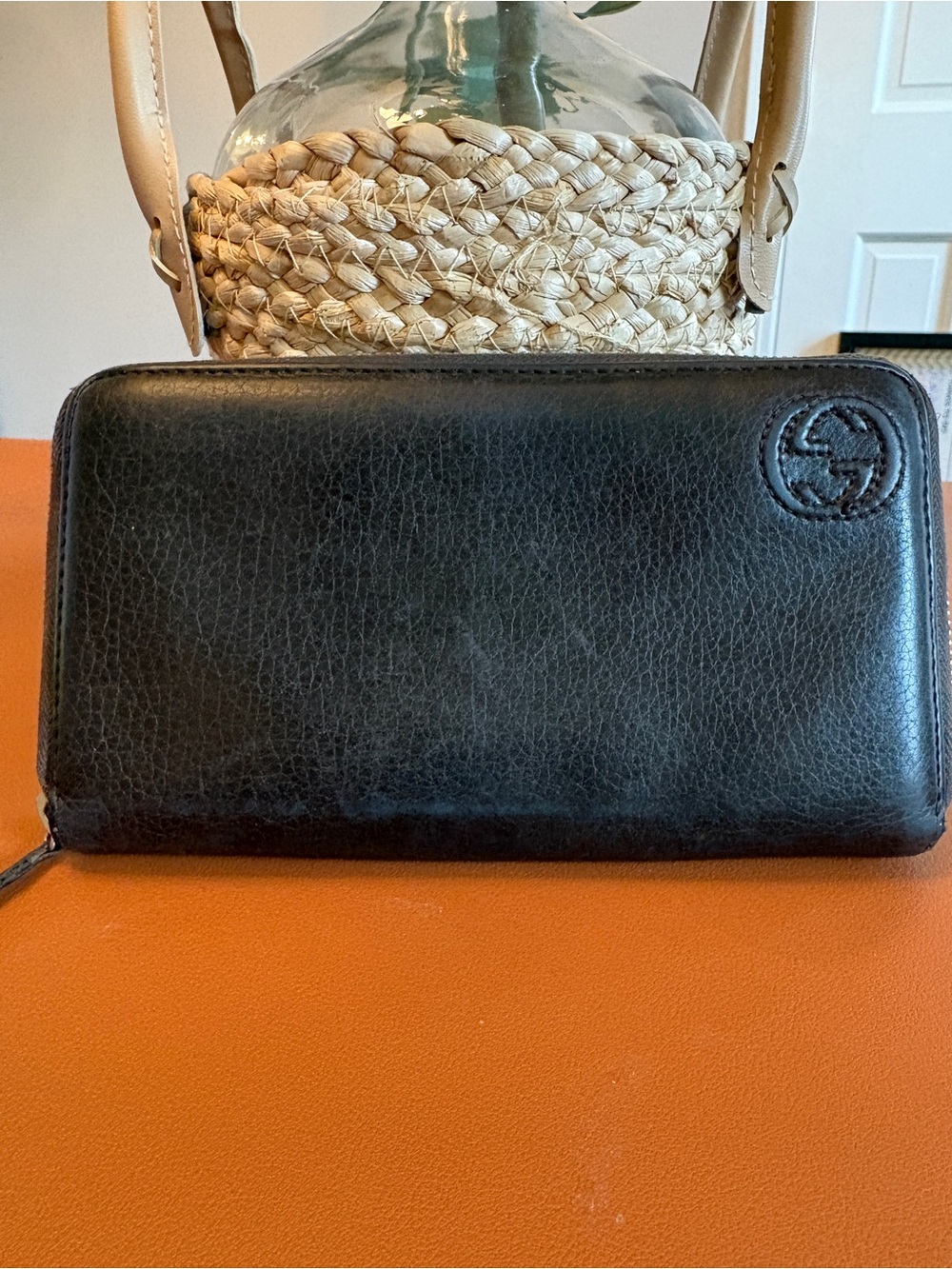 Gucci Dark Brown Leather Zip-Around Wallet